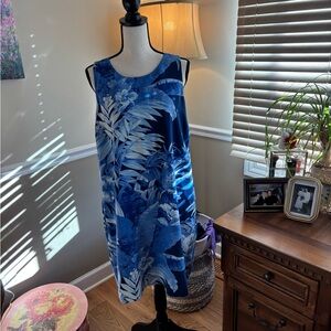 NWT~Women’s Tommy Bahama Blue Floral Tropical Shift Dress! 🌴